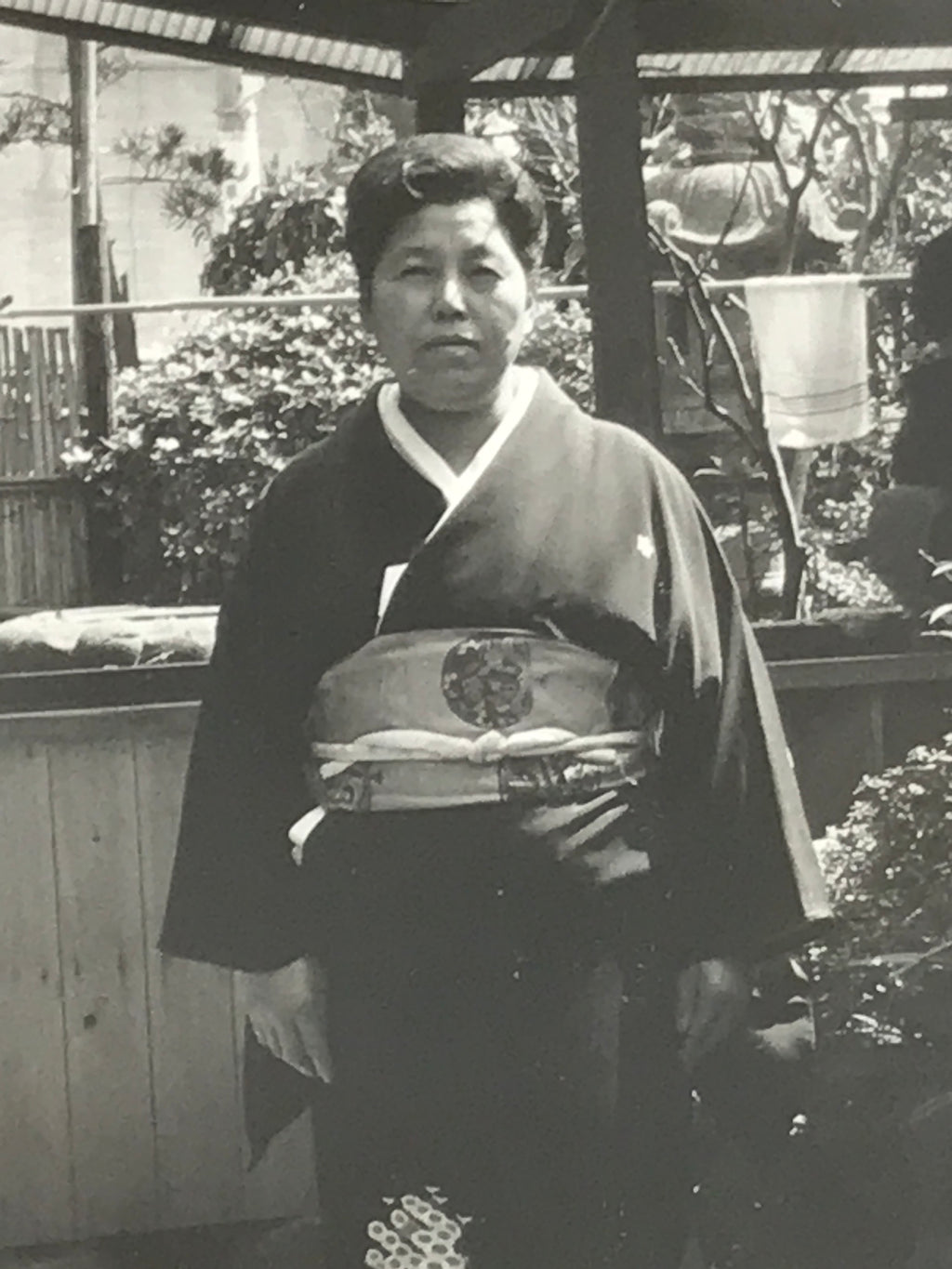 Japanese Showa Kimono Woman Portrait Photograph Vtg Wedding Black White PH219