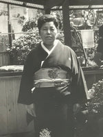 Japanese Showa Kimono Woman Portrait Photograph Vtg Wedding Black White PH219