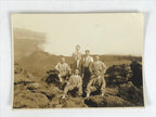 Japanese Showa Men Group Photograph Vtg Mountain Volcano Suits Sepia Tone PH147