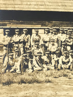 Japanese Showa Military Education Student Group Photograph Uniforms Sepia PH115