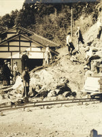 Japanese Showa Mining Construction Project Workers Photograph Group Sepia PH92
