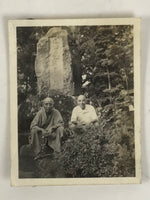 Japanese Showa Old Men Garden Group Photograph Vtg Daily Life Black White PH284