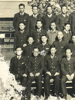 Japanese Showa Railway Academy Worker Group Photograph Vtg Black White PH95