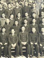 Japanese Showa Railway Academy Worker Group Photograph Vtg Black White PH95