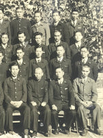 Japanese Showa Railway Academy Worker Group Photograph Vtg Black White PH95