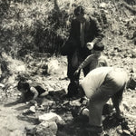 Japanese Showa River Excursion Photograph Vtg Family Children Black White PH212