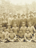 Japanese Showa School Boys Group Photograph Vtg Daily Life Training Sepia PH144