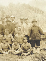 Japanese Showa School Boys Group Photograph Vtg Daily Life Training Sepia PH144