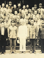 Japanese Showa School Boys Military Recruits Photograph Vtg Black White PH167