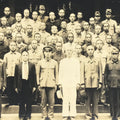 Japanese Showa School Boys Military Recruits Photograph Vtg Black White PH167