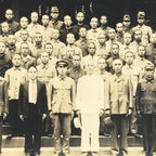 Japanese Showa School Boys Military Recruits Photograph Vtg Black White PH167