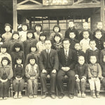 Japanese Showa School Class Photograph Group Student Uniform Black White PH157
