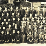 Japanese Showa School Class Photograph Group Student Uniform Black White PH72