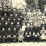 Japanese Showa School Class Photograph Vtg Group Student Uniform Sepia PH134