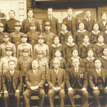 Japanese Showa School Class Photograph Vtg Group Student Uniform Sepia PH64