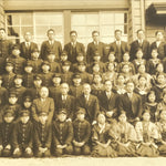 Japanese Showa School Class Photograph Vtg Group Student Uniform Sepia PH67
