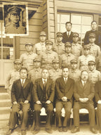 Japanese Showa School Class Photograph Vtg Group Student Uniform Sepia PH73