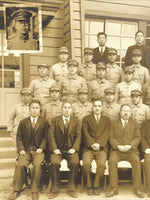 Japanese Showa School Class Photograph Vtg Group Student Uniform Sepia PH73