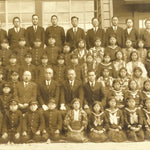Japanese Showa School Class Photograph Vtg Group Student Uniform Sepia Tone PH69
