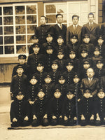 Japanese Showa School Class Photograph Vtg Group Student Uniform Sepia Tone PH70