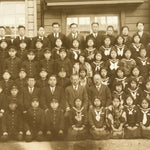 Japanese Showa School Class Photograph Vtg Group Student Uniform Sepia Tone PH71