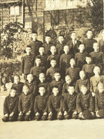 Japanese Showa School Class Photograph Vtg Group Student Uniform Sepia Tone PH78