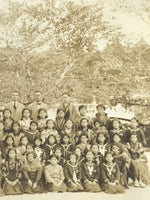 Japanese Showa School Class Trip Photograph Vtg Group Ise Shrine Sepia PH125