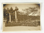 Japanese Showa School Class Trip Photograph Vtg Group Ise Shrine Sepia PH127