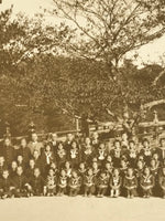 Japanese Showa School Class Trip Photograph Vtg Group Ise Shrine Sepia PH127