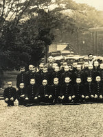 Japanese Showa School Class Trip Photograph Vtg Group Ise Shrine Sepia PH135