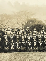 Japanese Showa School Class Trip Photograph Vtg Group Ise Shrine Sepia PH135