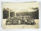 Japanese Showa School Class Trip Photograph Vtg Group Ise Shrine Sepia PH141