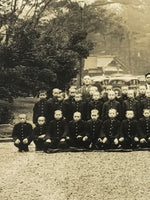 Japanese Showa School Class Trip Photograph Vtg Group Ise Shrine Sepia PH142