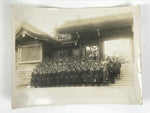 Japanese Showa School Class Trip Photograph Vtg Temple Palace Gate Sepia PH151