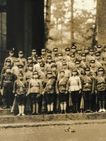Japanese Showa School Class Trip Photograph Vtg Todaiji Temple Nara Sepia PH153