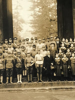 Japanese Showa School Class Trip Photograph Vtg Todaiji Temple Nara Sepia PH153