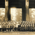Japanese Showa School Class Trip Photograph Vtg Todaiji Temple Nara Sepia PH153