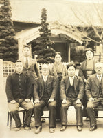 Japanese Showa School Staff Group Photograph Vtg Teacher Kimono Sepia Tone PH148