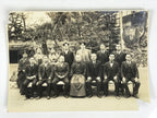 Japanese Showa School Teachers Group Photograph Vtg Hakama Suit Sepia PH132