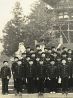 Japanese Showa School Trip Photograph Student Kiyomizu Temple Black White PH158