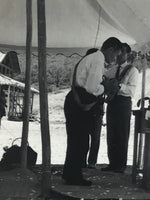 Japanese Showa Shinto Altar Ceremony Photograph Vtg Politician Black White PH241