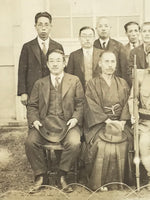 Japanese Showa Soldier Group Photograph Vtg Military Uniform Sepia Tone PH129