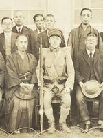 Japanese Showa Soldier Group Photograph Vtg Military Uniform Sepia Tone PH129