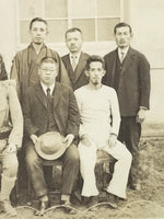 Japanese Showa Soldier Group Photograph Vtg Military Uniform Sepia Tone PH129