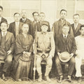 Japanese Showa Soldier Group Photograph Vtg Military Uniform Sepia Tone PH129