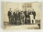 Japanese Showa Soldier Group Photograph Vtg Military Uniform Sepia Tone PH229