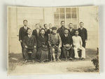 Japanese Showa Soldier Group Photograph Vtg Military Uniform Sepia Tone PH229