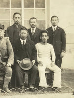 Japanese Showa Soldier Group Photograph Vtg Military Uniform Sepia Tone PH229