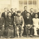 Japanese Showa Soldier Group Photograph Vtg Military Uniform Sepia Tone PH229