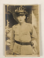 Japanese Showa Soldier Portrait Military Photograph Vtg Young Man Sepia PH255